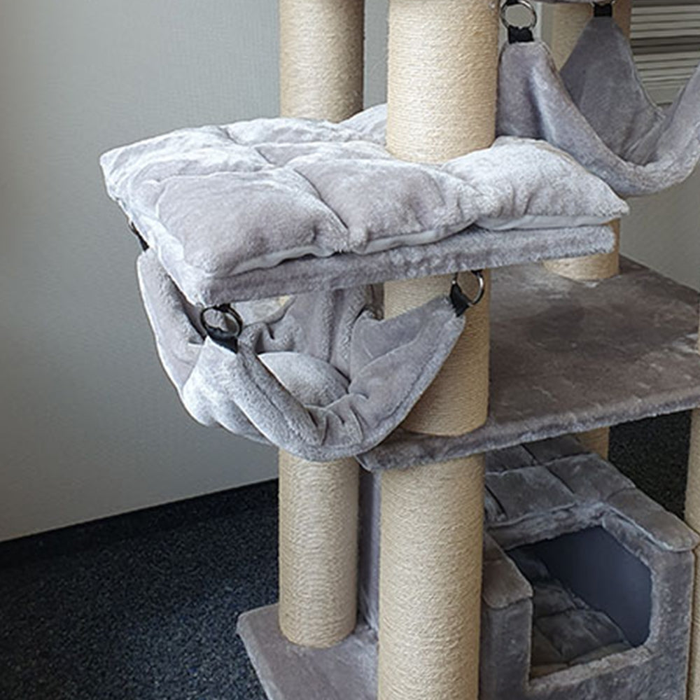 Nobby Kratzbaum Rubi Grau – Original-Detailansicht des Katzenkratzbaums mit mehreren Liegeebenen