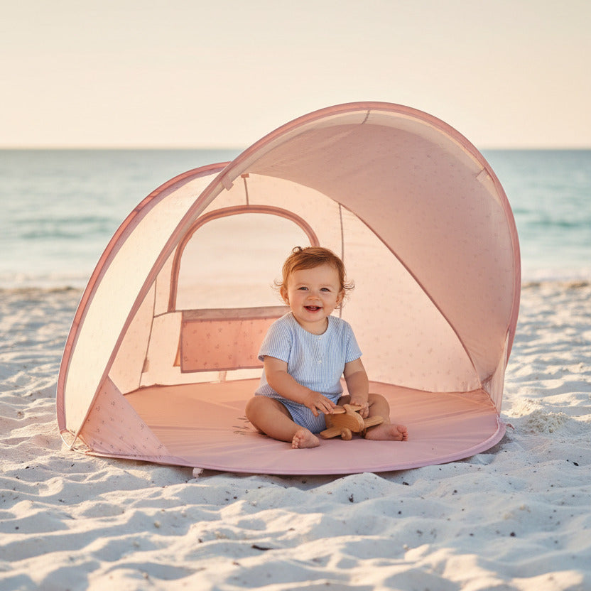 pop up tent strand Pop-up Strandzelt Ocean Dreams Pink mit UV40 Größe:400 x (120-150)cm Sonnensegel Sonnensegel Kokos Dreieckig onsra apparel