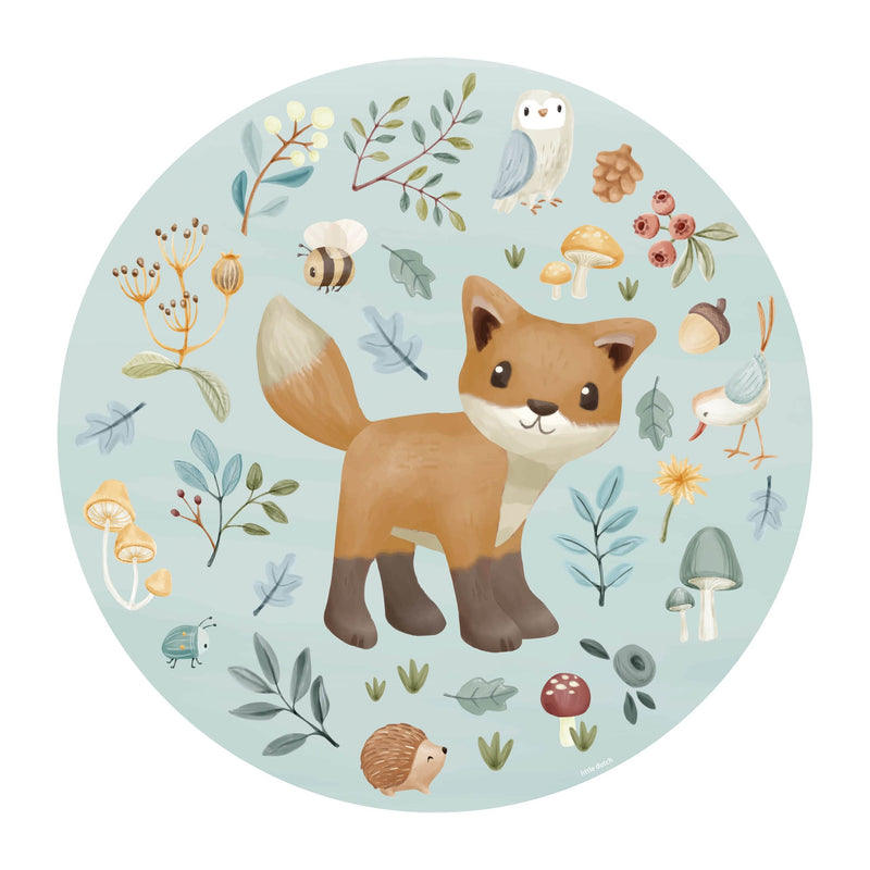 Papier peint intissé rond « Forest Friends » | Little Dutch