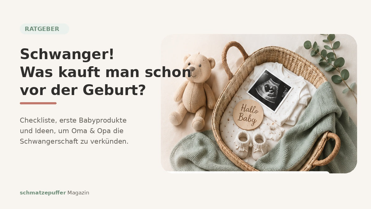 Schwangerschaft verkünden mit Babysachen und Ultraschallbild – Ideen für Oma und Opa