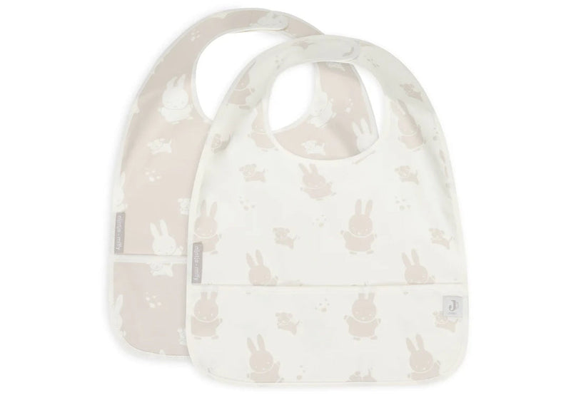 Waterproof bibs Miffy &amp; Snuffy set of 2, nougat | Jollein