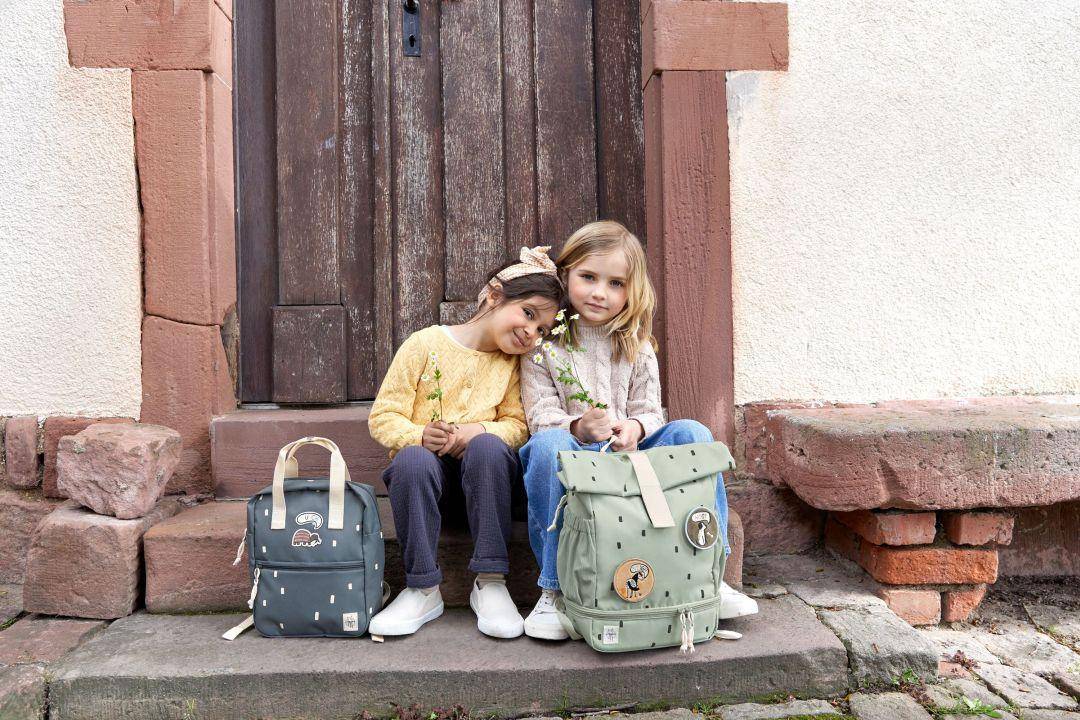 Mini Rolltop Rucksack Happy Prints Light Olive | Lässig