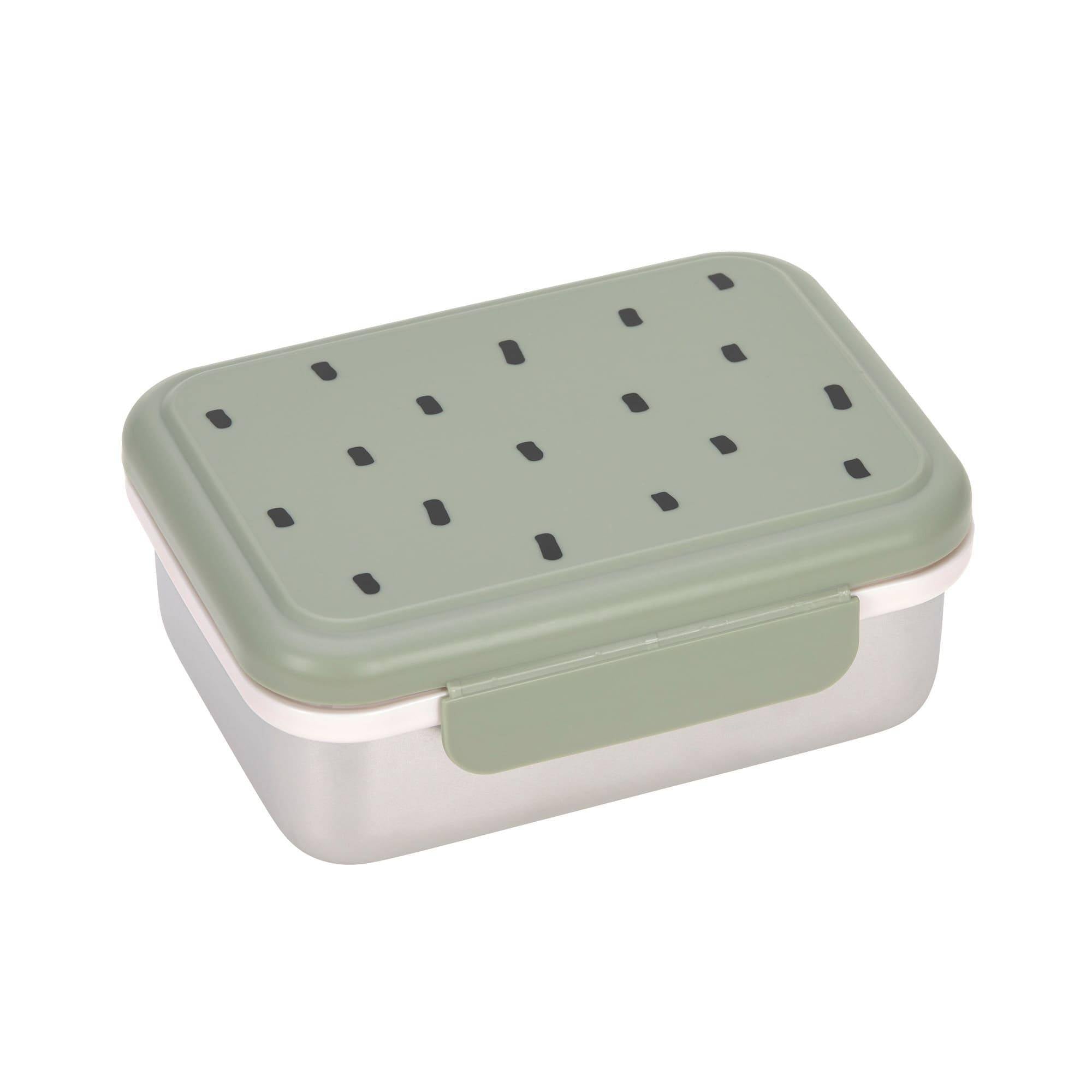 Boîte à lunch en acier inoxydable – Happy Printy, Olive | Lässig