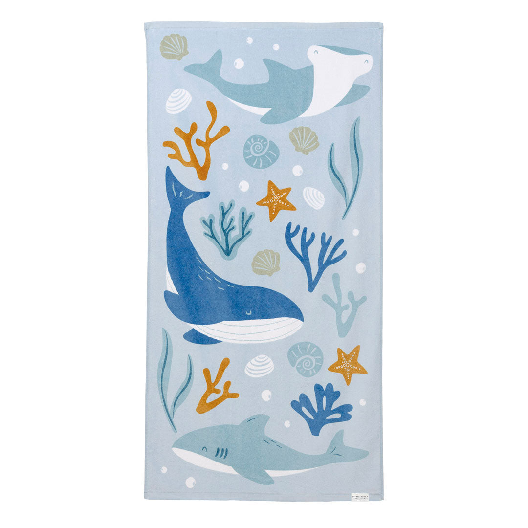 Ocean Dreams Blue Bath Towel – Soft Towel for Children