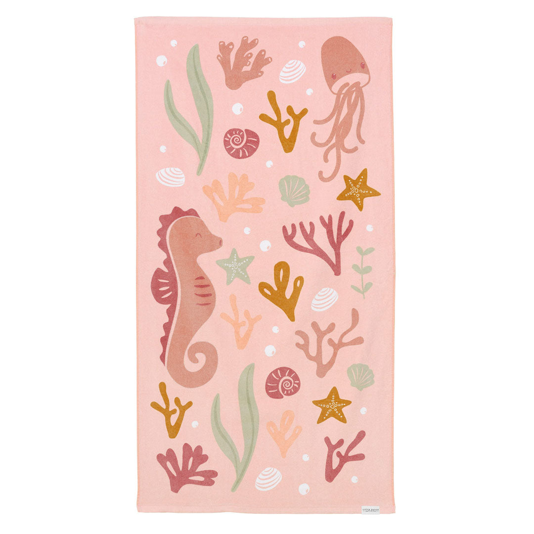 Badehandtuch Ocean Dreams Pink | Kapuzenhandtuch für Babys & Kinder