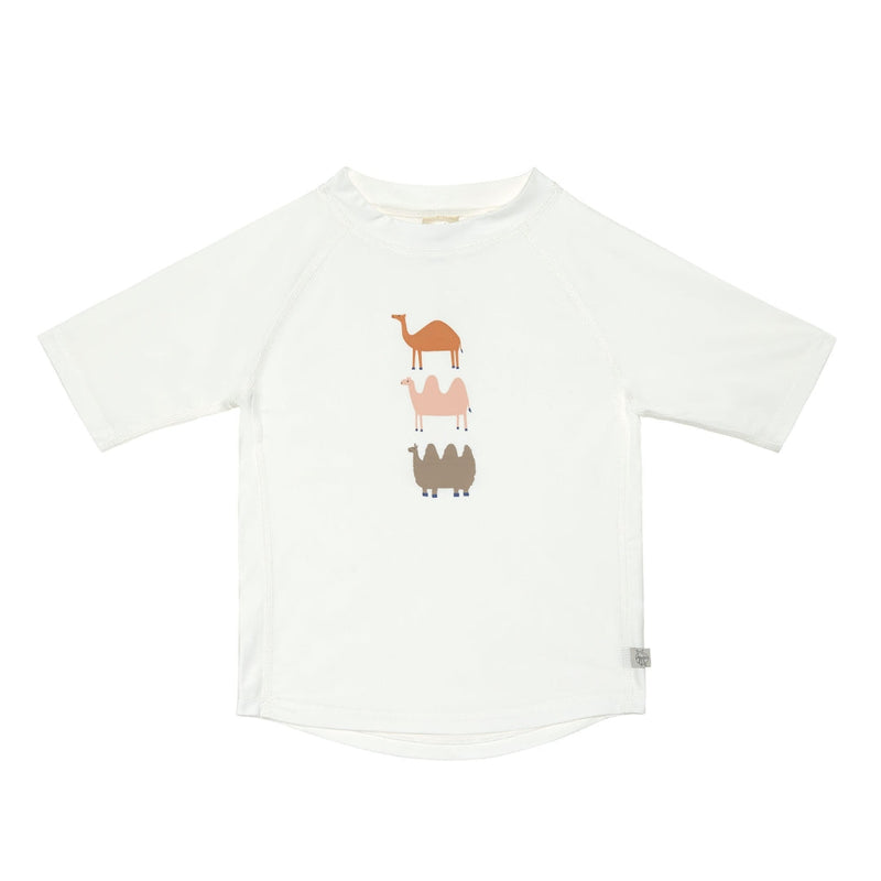 UV swim shirt short sleeve white – camel, size 74/80 | Lässig
