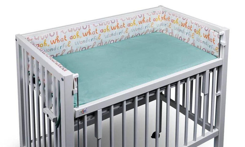 Tour de lit pour cododo Wonderful World 40x90 cm Menthe | tiSsi®
