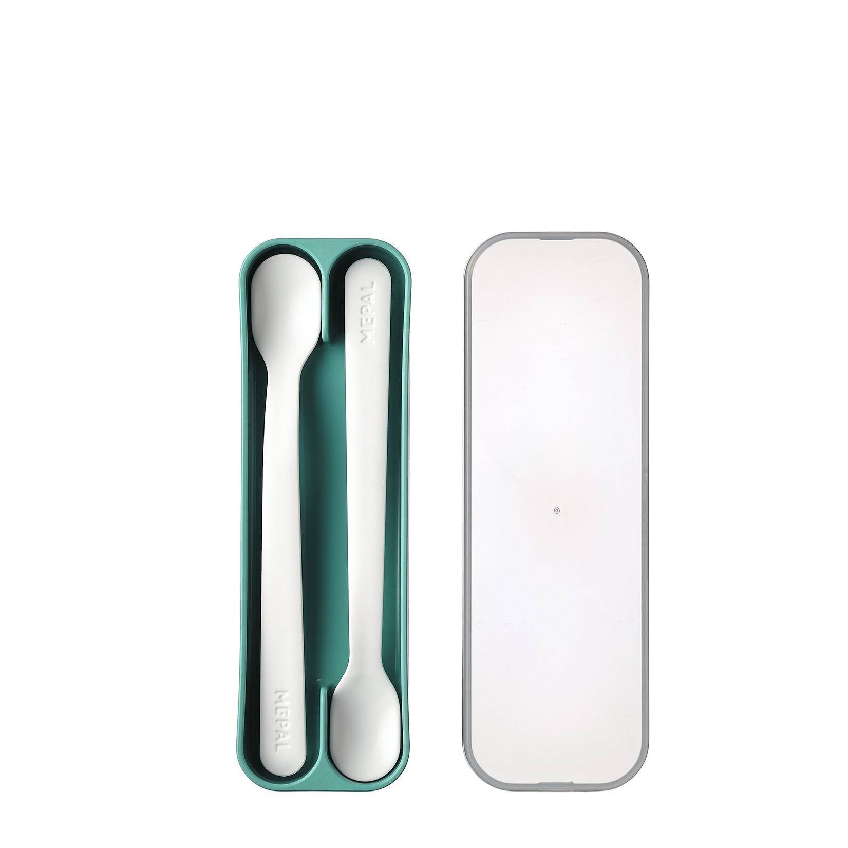 Children's feeding spoons, 2 pieces - Deep Turquoise | Mepal