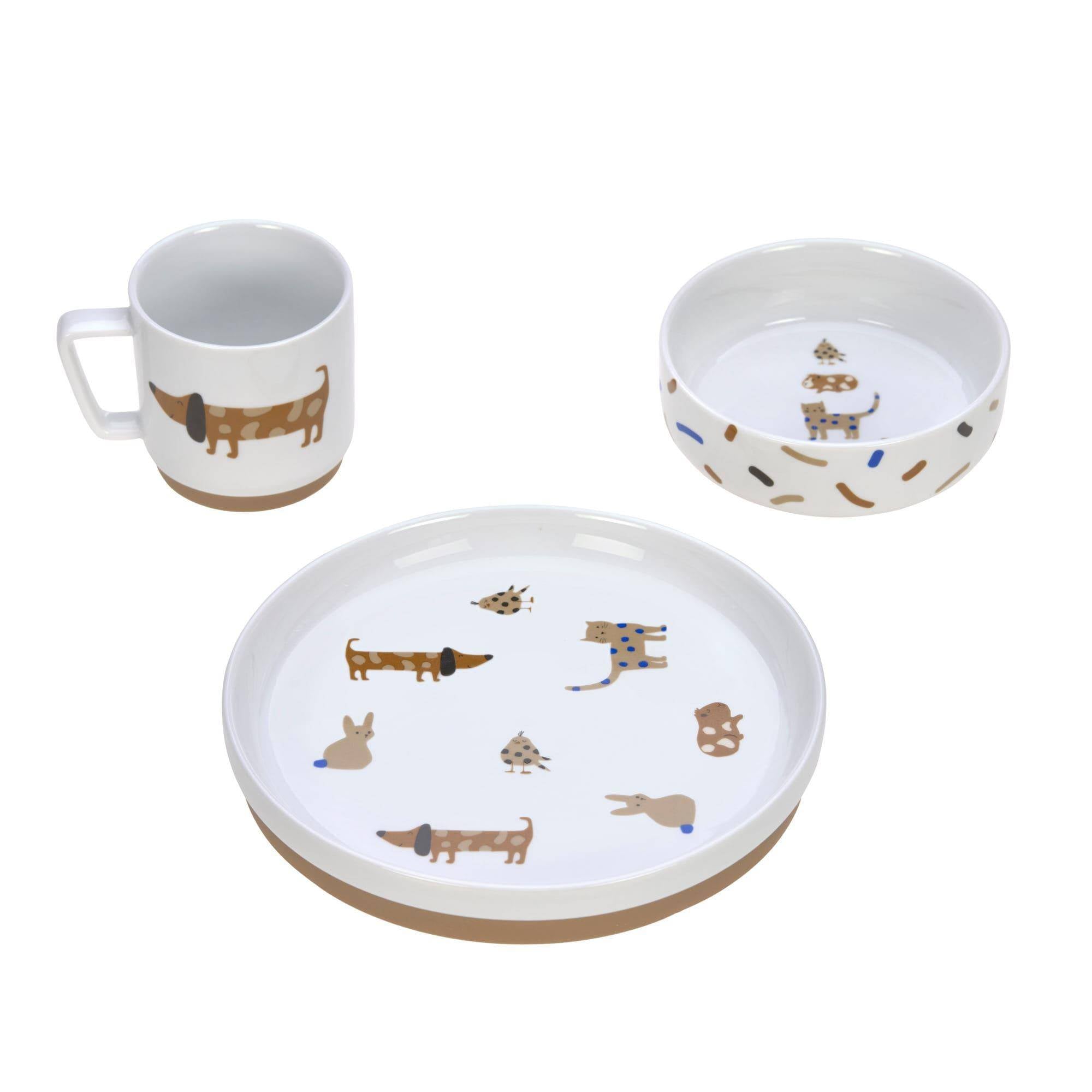 Children's tableware set porcelain - Little Mateys, Royal Blue | Lässig