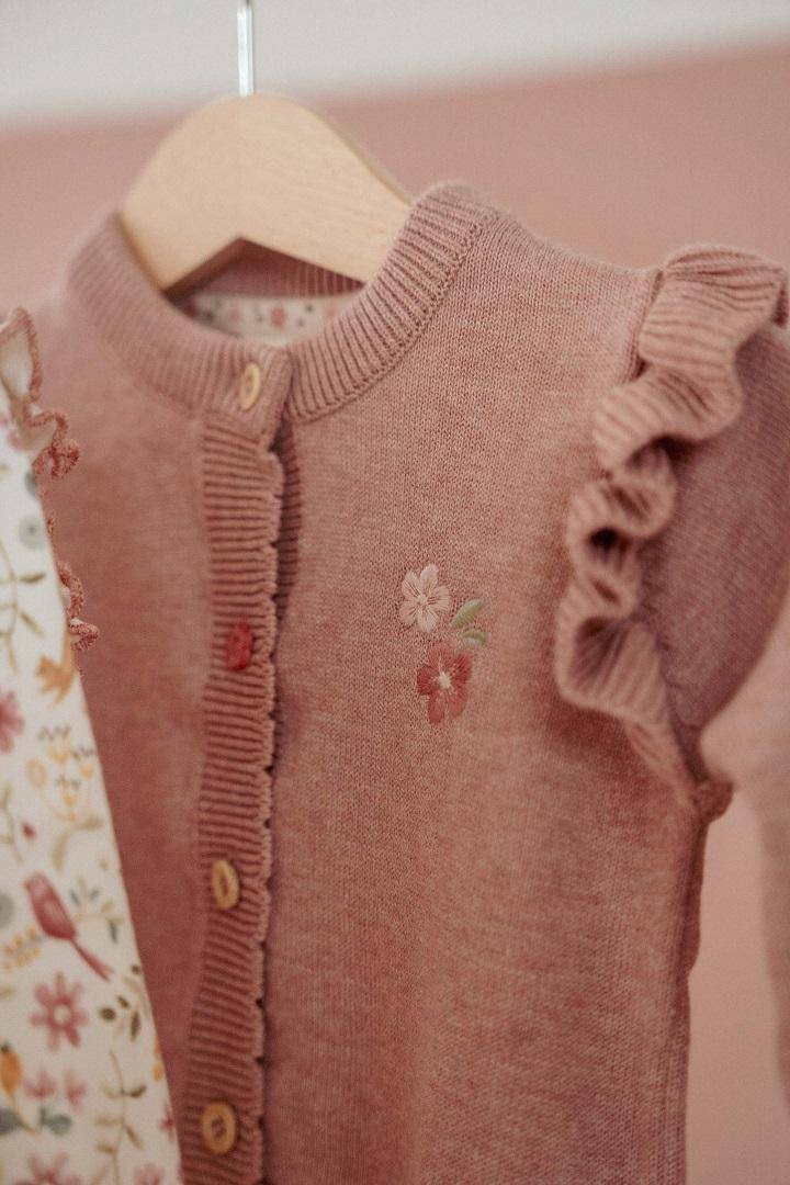Gilet en tricot pour bébé Rose fée | Little Dutch