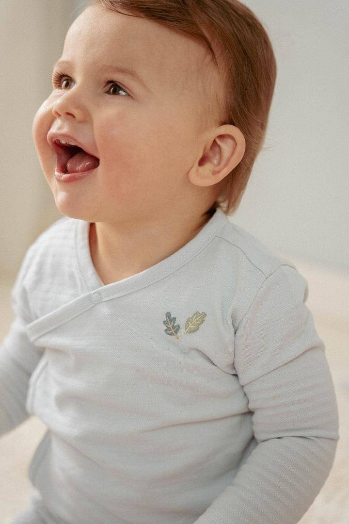 T-Shirt-Wickel langärmlig Baby Blue | Little Dutch