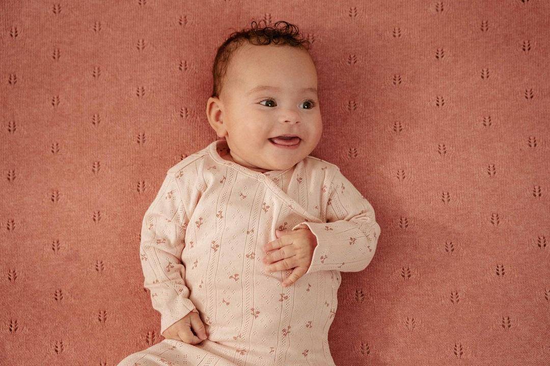Pink Baby Girls' Wrap-Around Bodysuit – soft & practical for the first few weeks