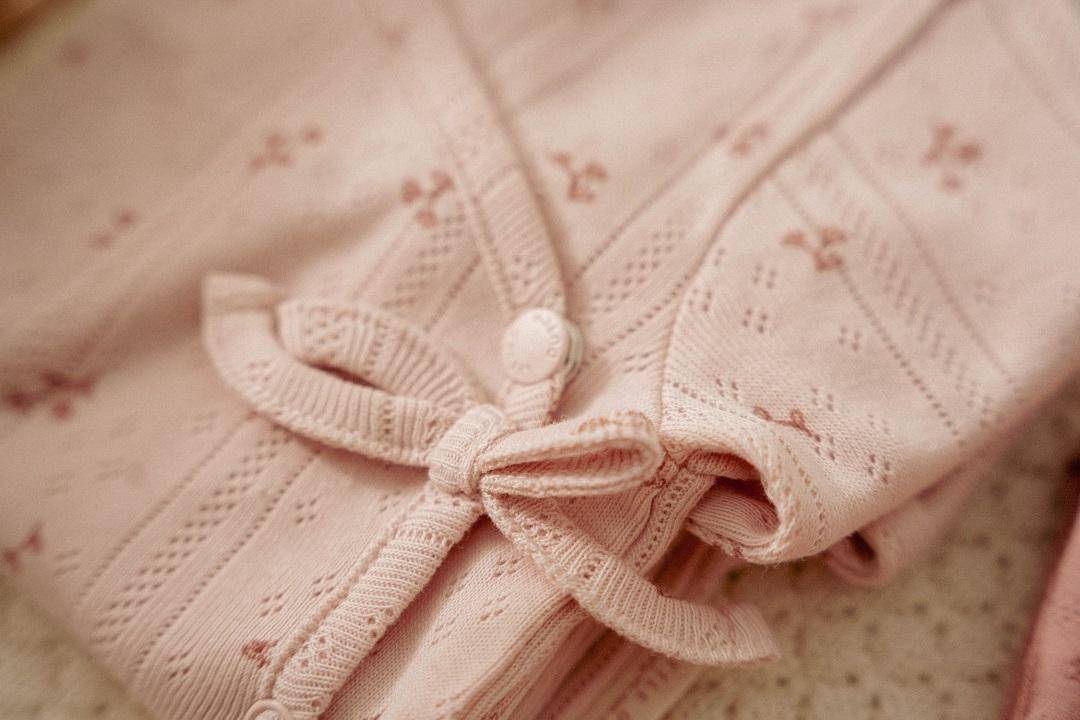 Pink Baby Girls' Wrap-Around Bodysuit – soft & practical for the first few weeks