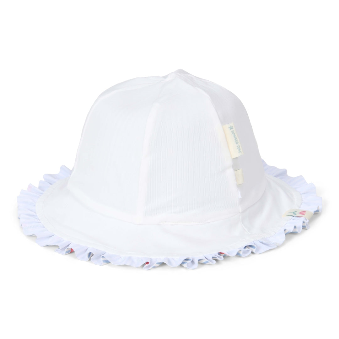 Bonnet réversible Sunny Flowers Bleu | Little Dutch