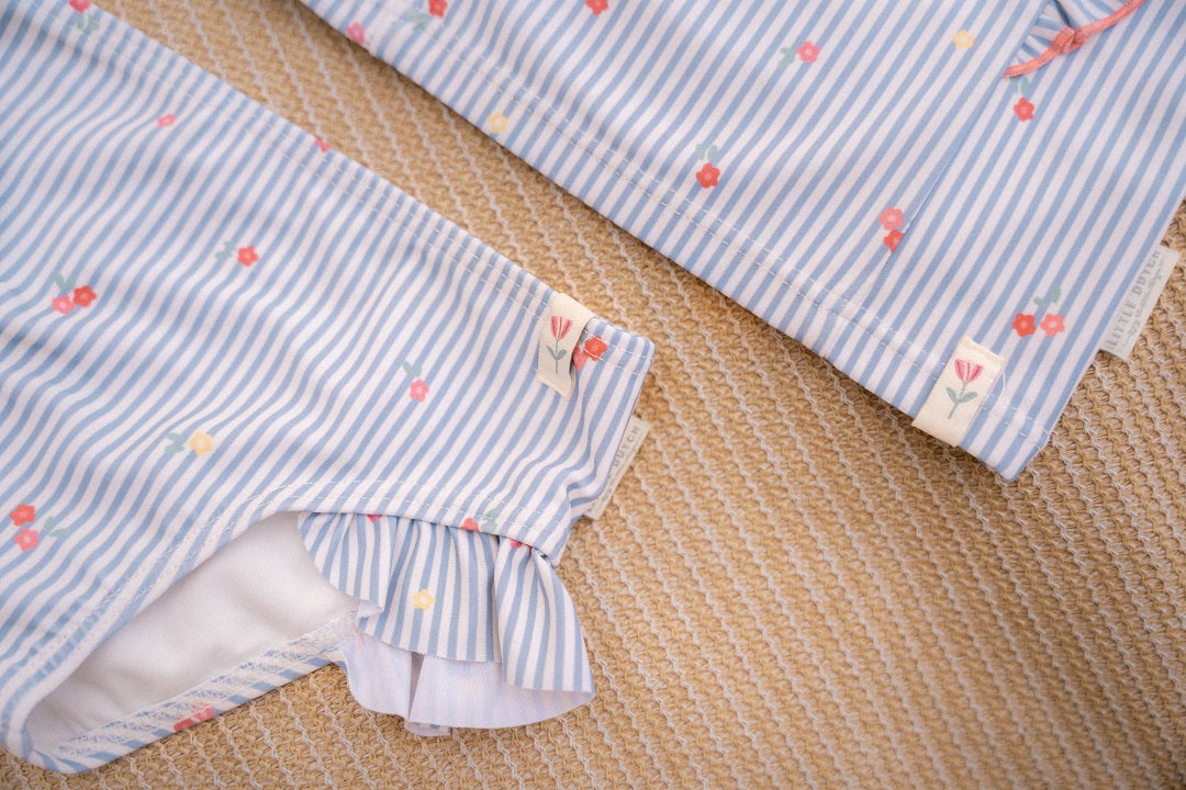 Bas de bikini Sunny Flowers Bleu | Little Dutch