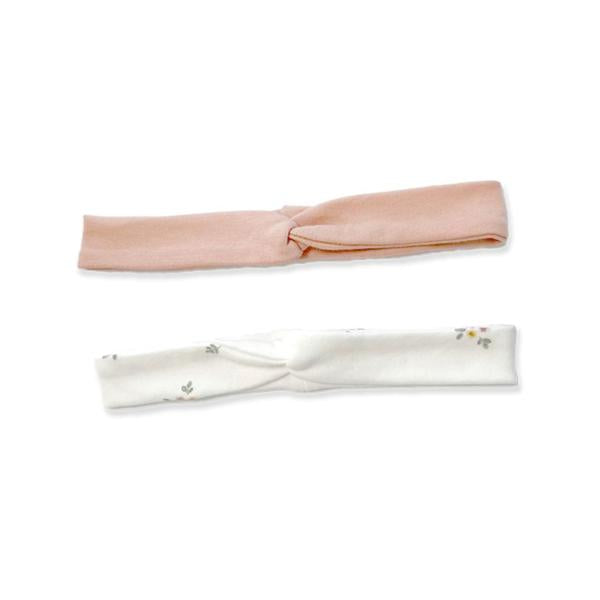 Baby headbands, set of 2, white/pink 2 | Little Dutch