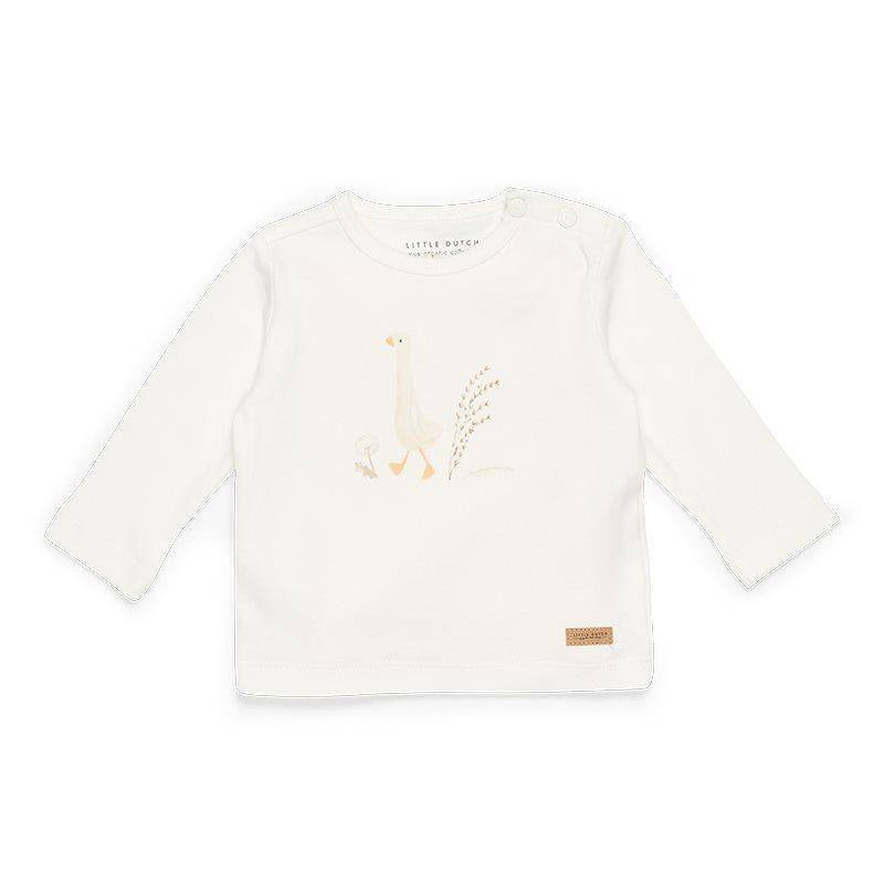 Langarm T-Shirt Little Goose Walking White | Little Dutch