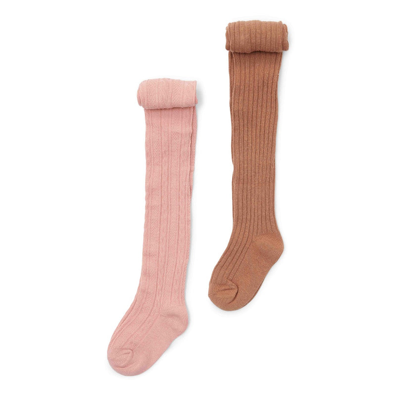 2-pack Strumpfhose Soft Rose - Braun - Little Farm | Little Dutch