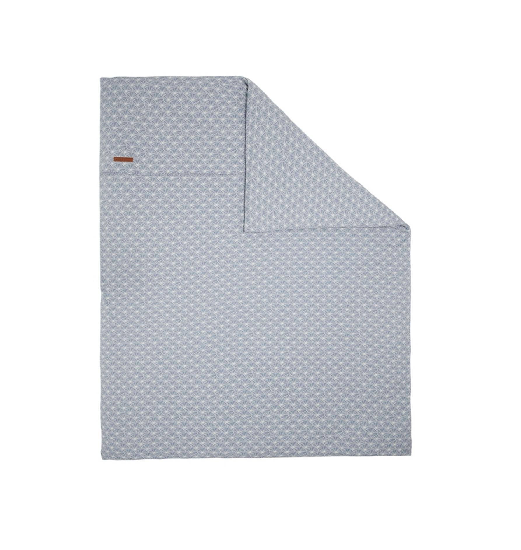 Housse de couette pour berceau Feuilles de lys bleu | Little Dutch