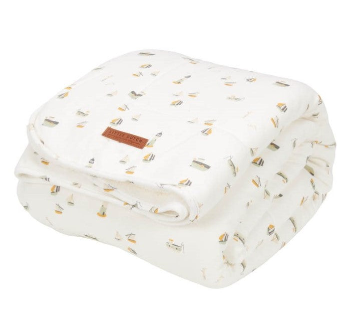 Sailors Bay white crib blanket | Little Dutch