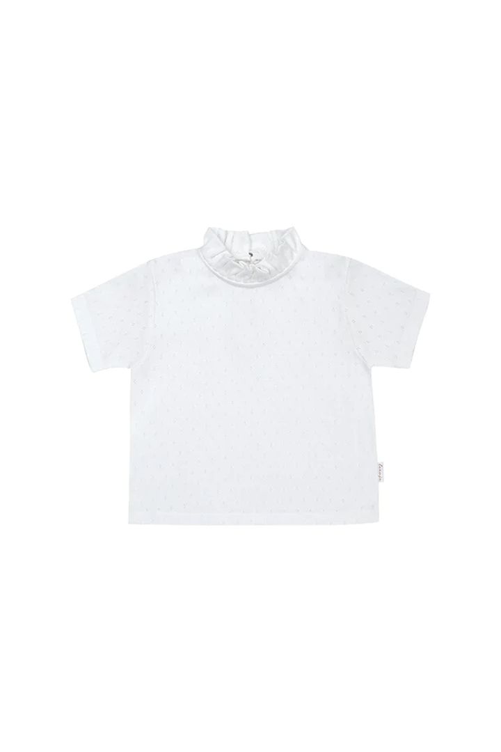 T-shirt Pointelle - blanc / 98/104 | leevje