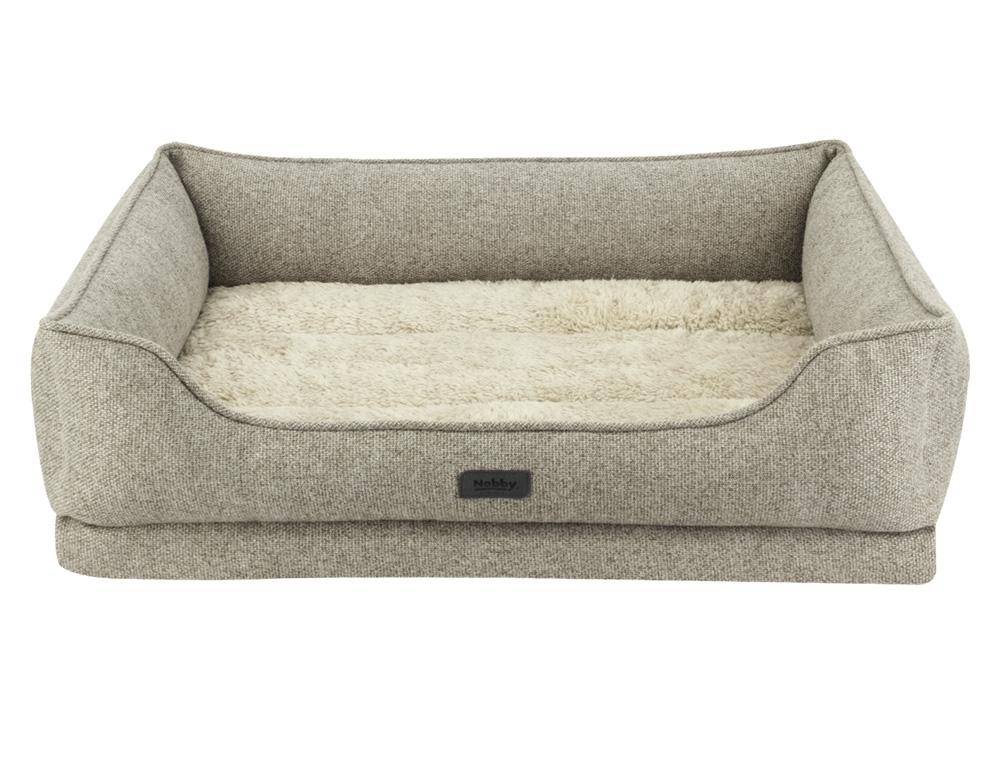 Orthopedic dog comfort bed, rectangular, "CALBU", beige, size L | Nobby