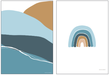 Kids Room Poster Horizon Blue | Schmatzepuffer