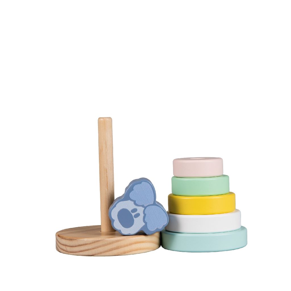 Personalisierter Stapelturm Wusel Baby – Geschenk zur Geburt | Schmatzepuffer