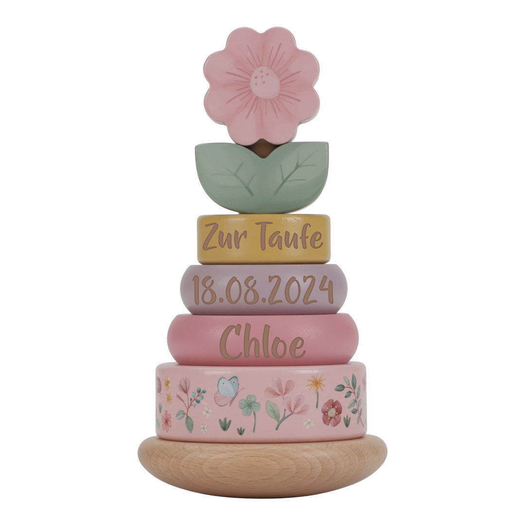 Holz-Stapelturm Fairy Garden "Zur Taufe"