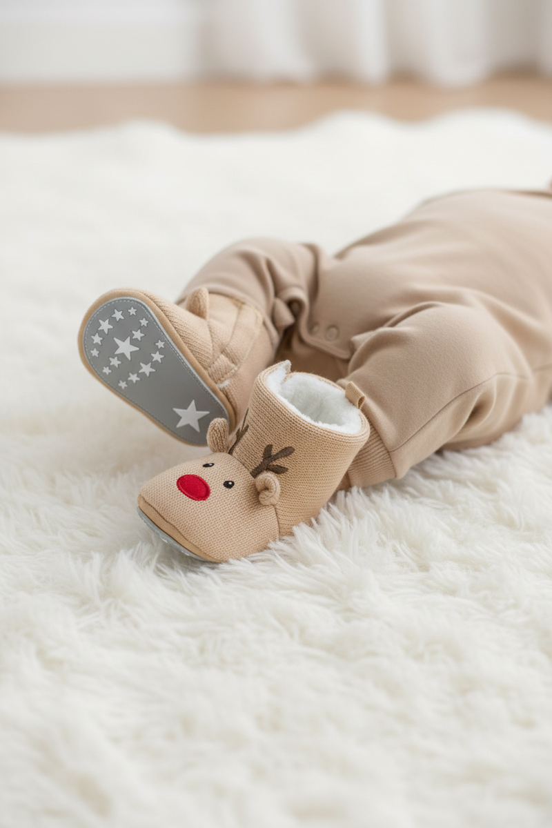 Bottines bébé renne taille 22, beige | Sterntaler