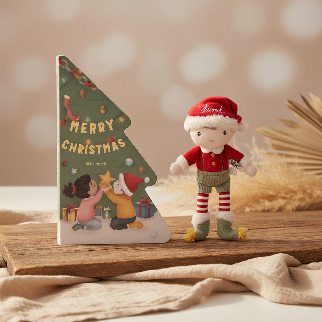 Geschenkset mit Weihnachtsbuch für Babys und Kinder
