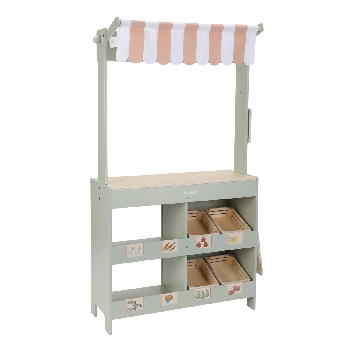 Wooden Market Stall &amp; Café – 2-in-1 Game Stand