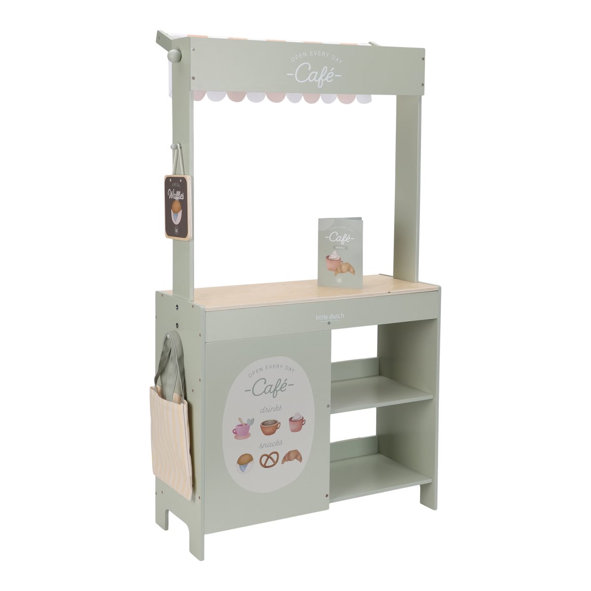 Wooden Market Stall &amp; Café – 2-in-1 Game Stand