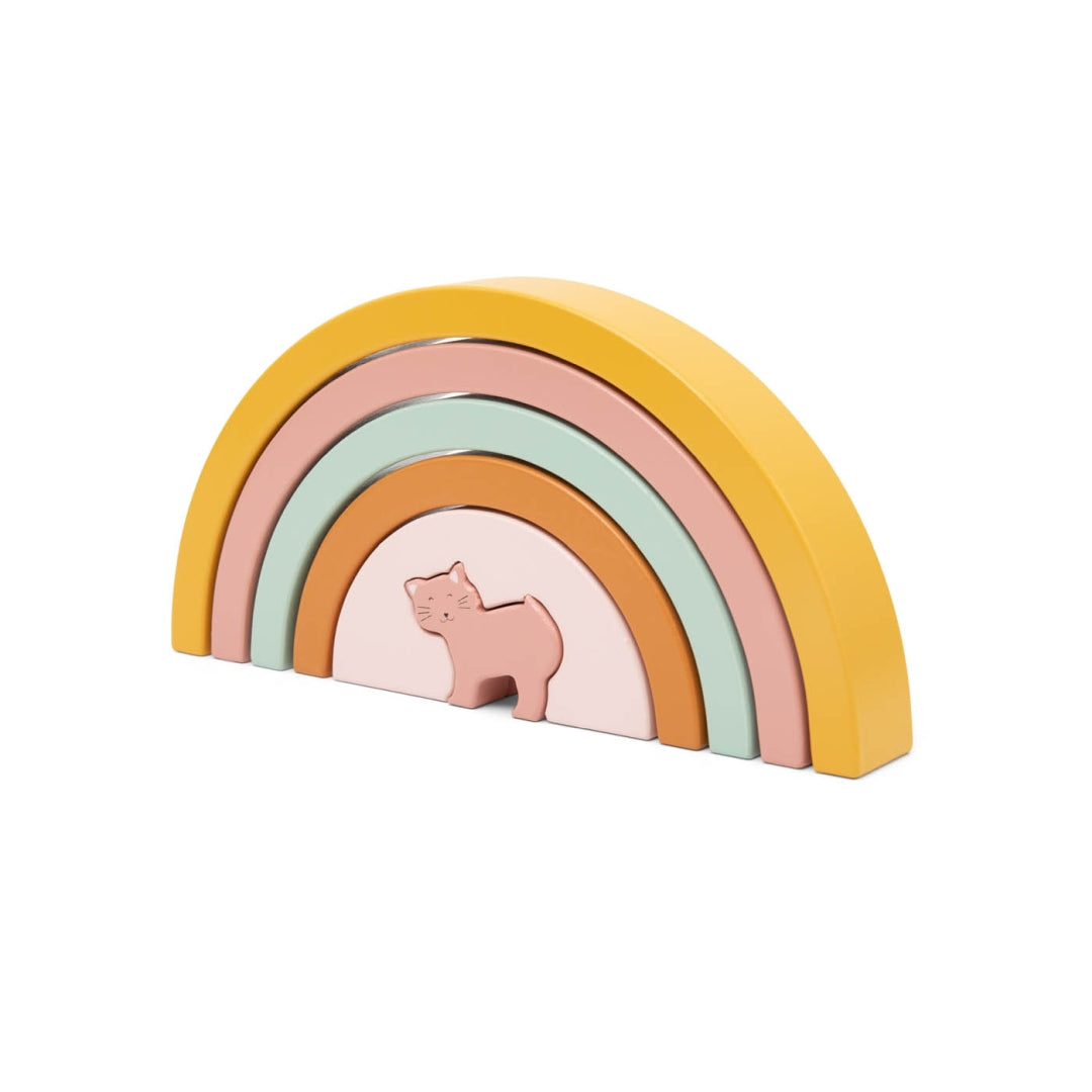 Regenbogen-Stapelspiel aus Holz - Frau Katze | Trixie
