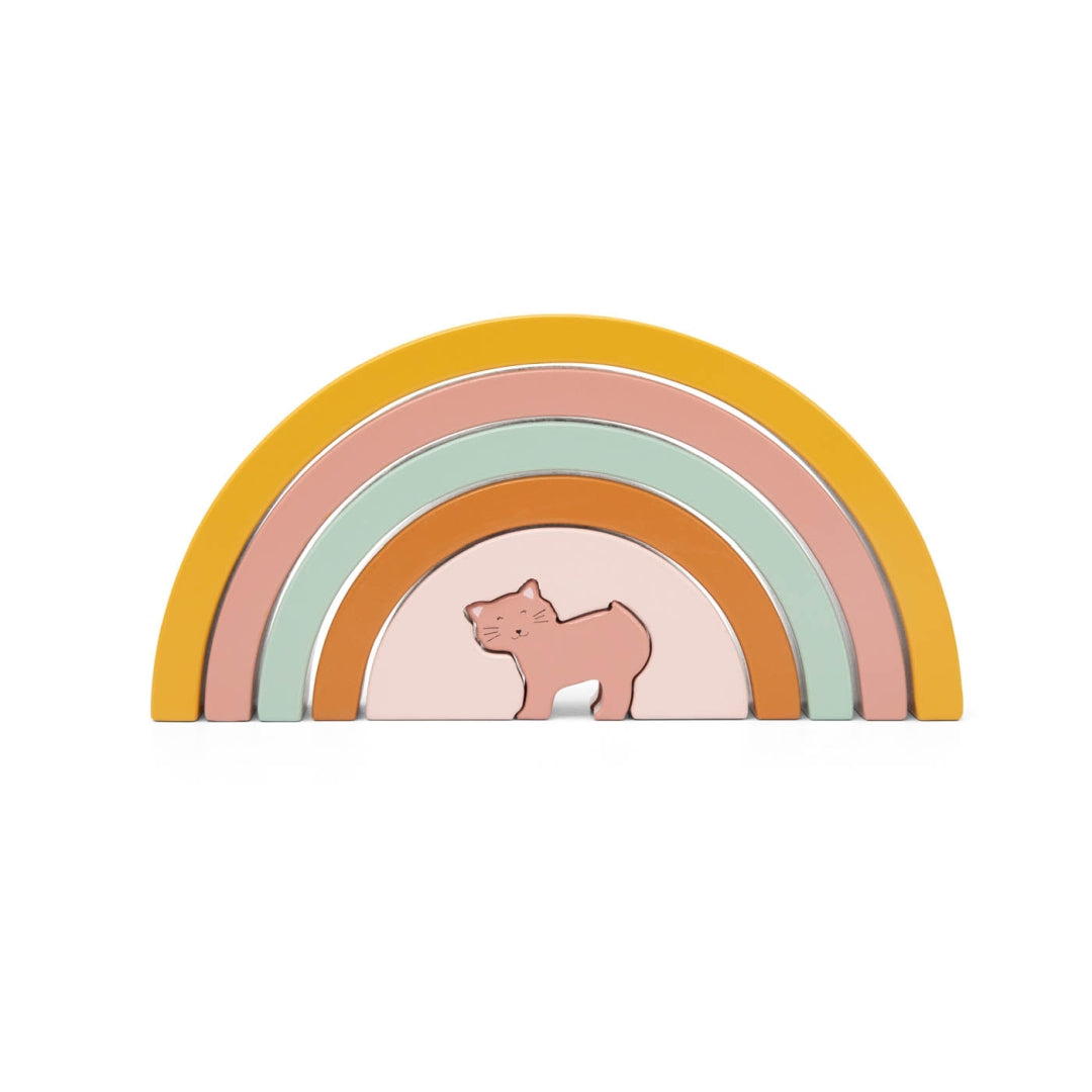 Regenbogen-Stapelspiel aus Holz - Frau Katze | Trixie