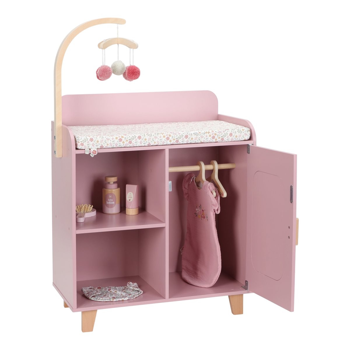 Puppenwickeltisch aus Holz – Zubehör für die Puppenwelt