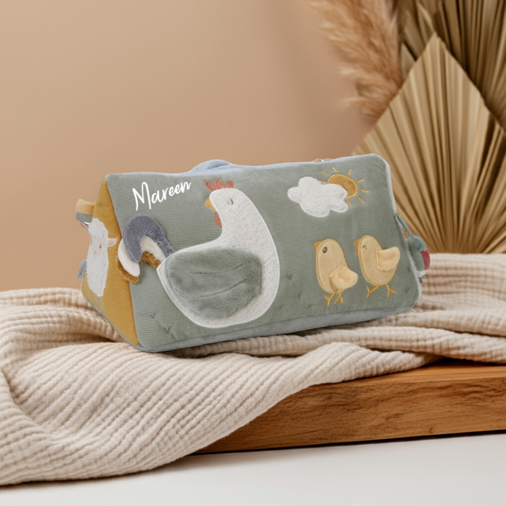 Coussin d'activités triangulaire Little Farm