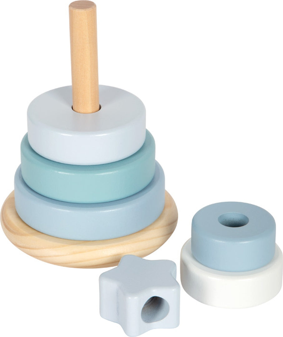 Personalisierter Stapelturm blau - Zur Taufe | small foot by Schmatzepuffer