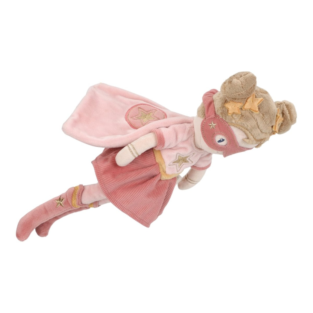 Kuschelpuppe Superheldin Rosa 35 cm – Geschenk für kleine Heldinnen