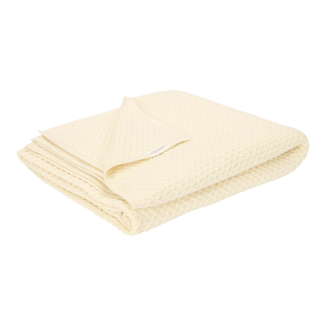 Baby knitted blanket Pure Soft White | Little Dutch