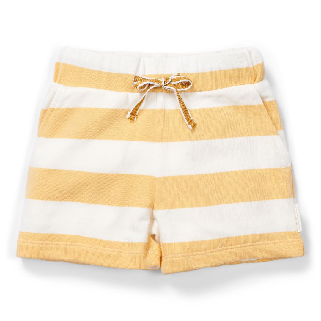 Sunny Yellow Stripes Shorts for children