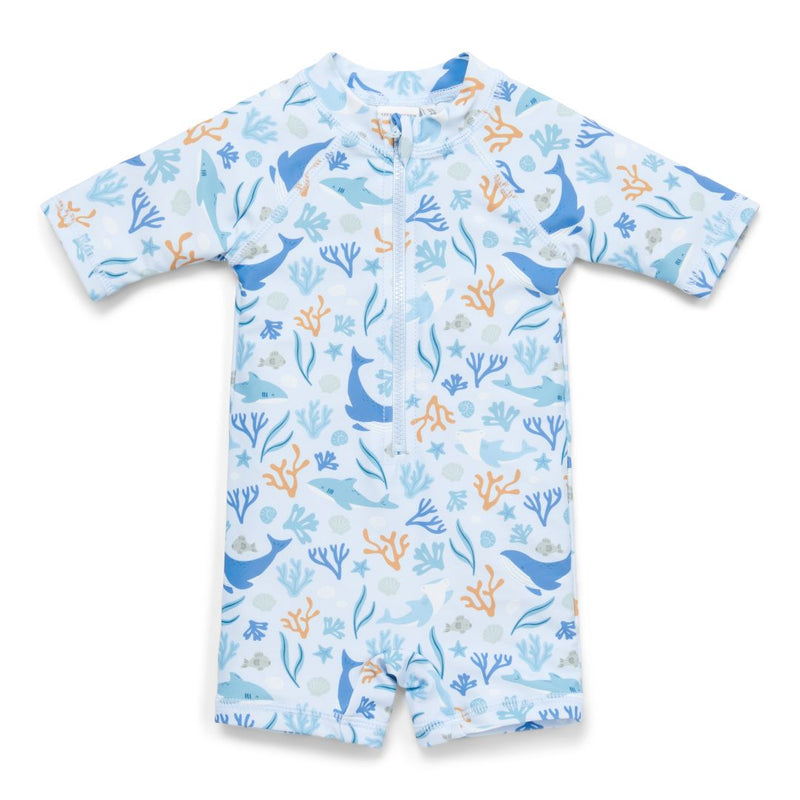 Maillot de bain à manches courtes Ocean Dreams Bleu | Little Dutch