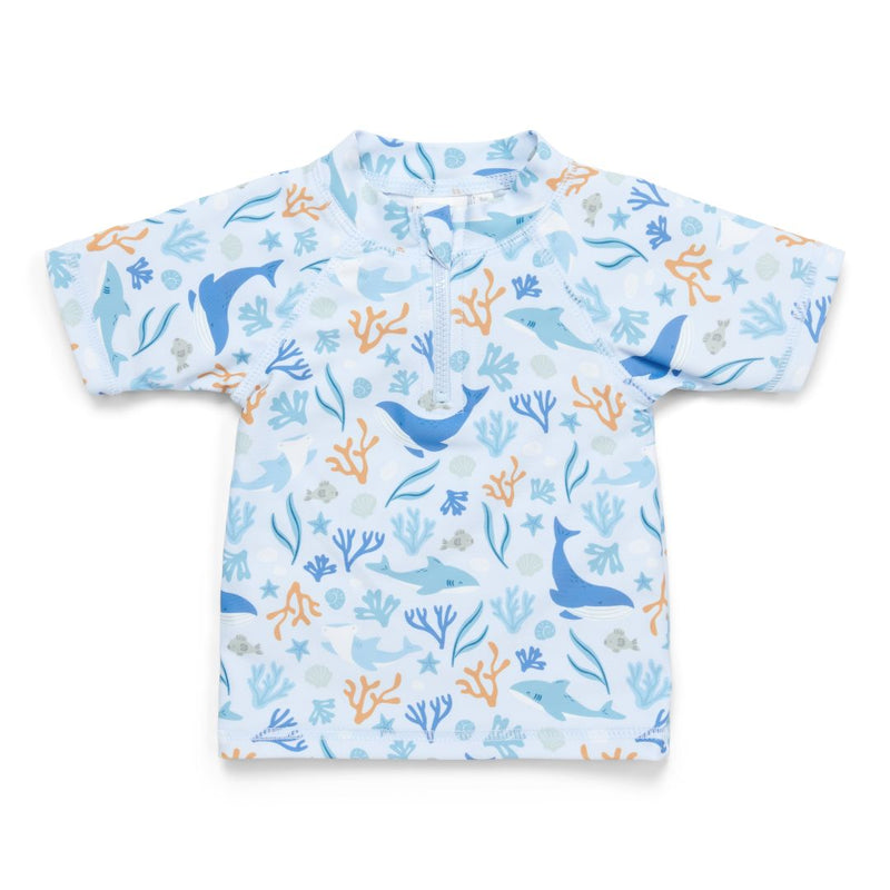 Bade-T-Shirt kurzarm Ocean Dreams Blue – UV-Shirt für Kinder
