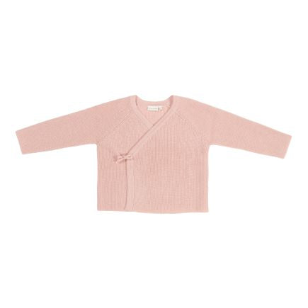 Cardigan cache-cœur Essential Pure Soft Pink | Little Dutch