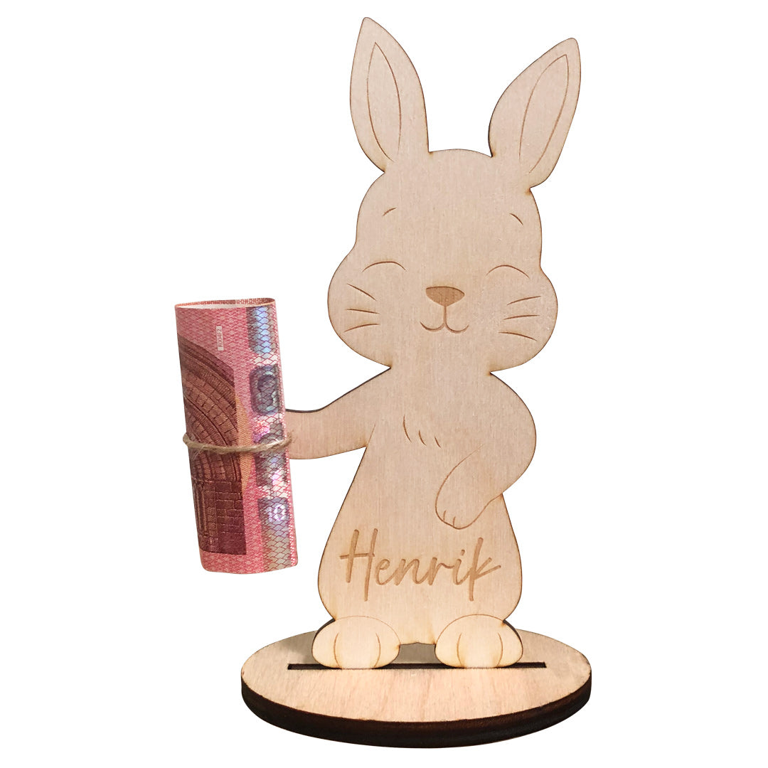 Geldgeschenk Hase, 9,2 x 17,7 cm | Schmatzepuffer