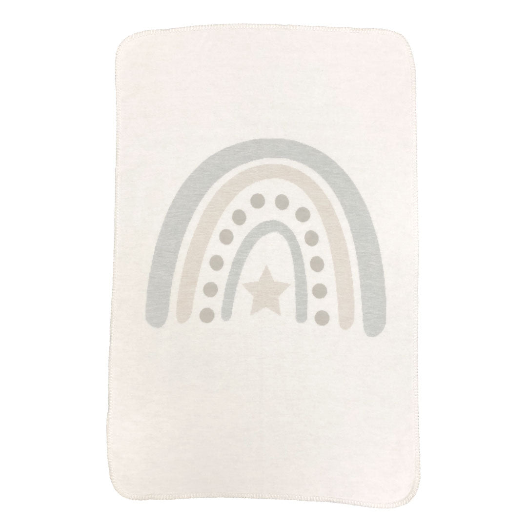Babydecke Regenbogen aus Bio-Baumwolle – Geschenk zur Geburt | Schmatzepuffer