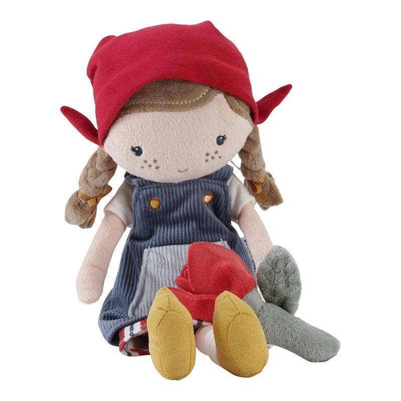 Personalisierte Kuschelpuppe Rosa mit Tulpen – liebevolles Geschenk für Mädchen