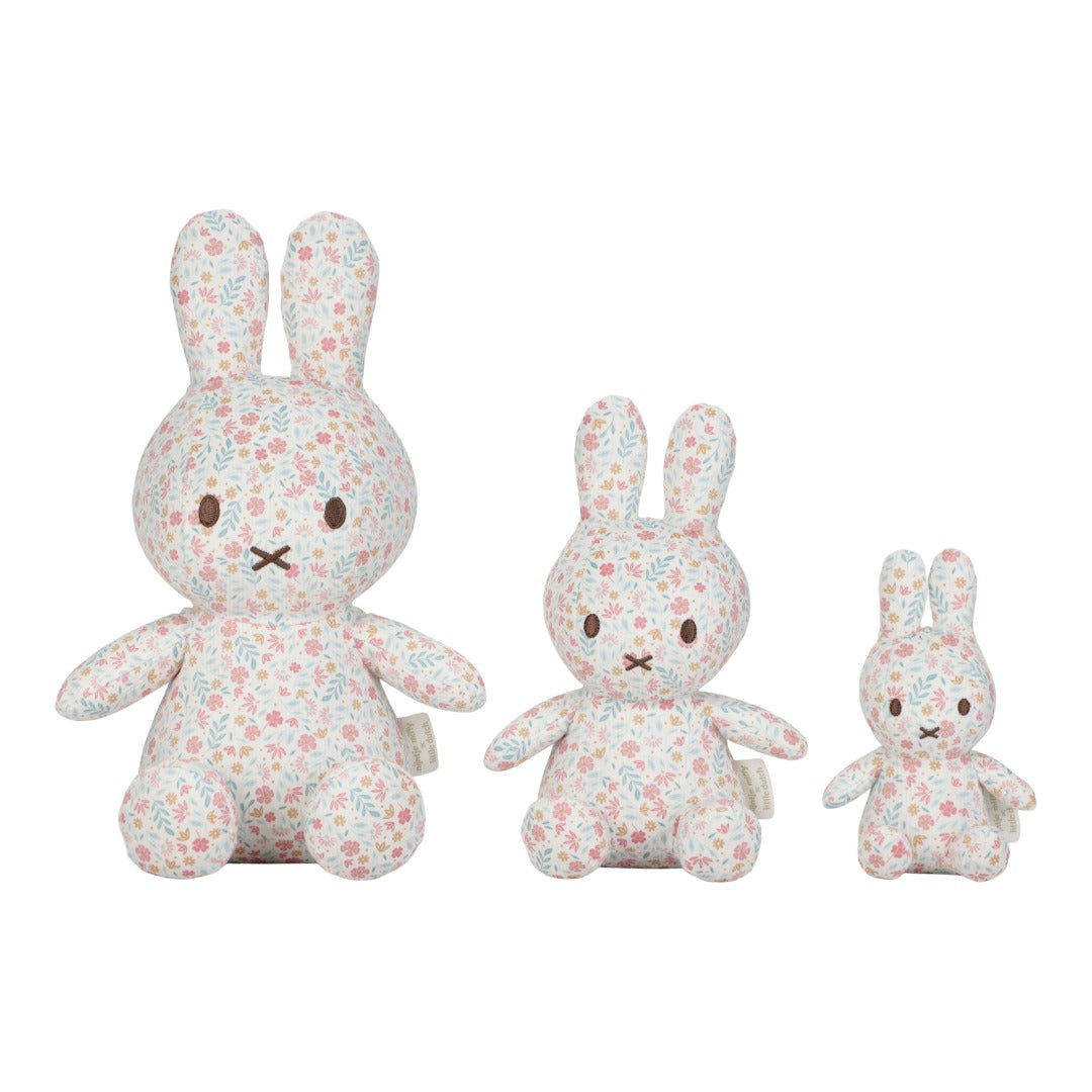 Plush toy rabbit Lucky Blossom with all-over print, 15 cm x Miffy