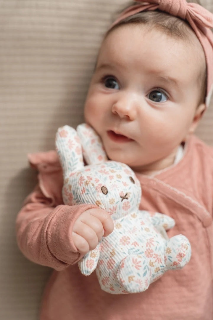 Plush toy rabbit Lucky Blossom with all-over print, 15 cm x Miffy