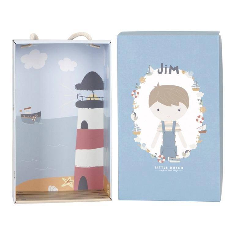 Kuschelpuppe Jim Vintage Sunny Stripes, 35 cm